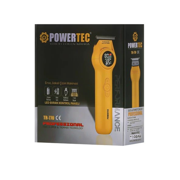 Powertec TR-770 Profesyonel Sakal Ense Tıraş Makinesi - 4