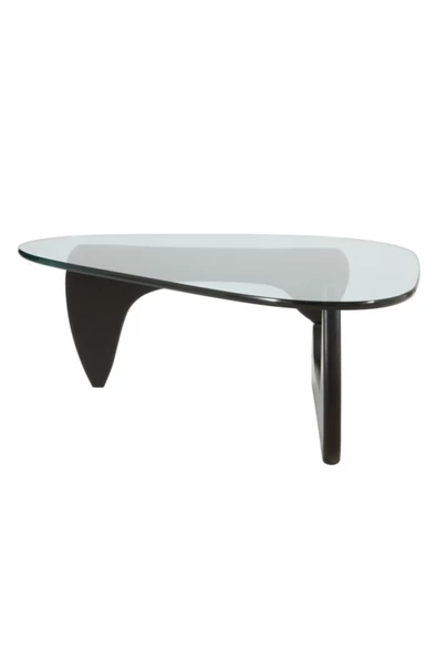 Eriza Vitra, Yeni Nesil Modern Elips Geometrik Orta Cam Sehpa, Siyah - 5
