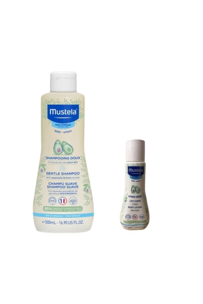 MUSTELA Gentle Shampoo 500 + Hydra Bebe 50 Ml Set