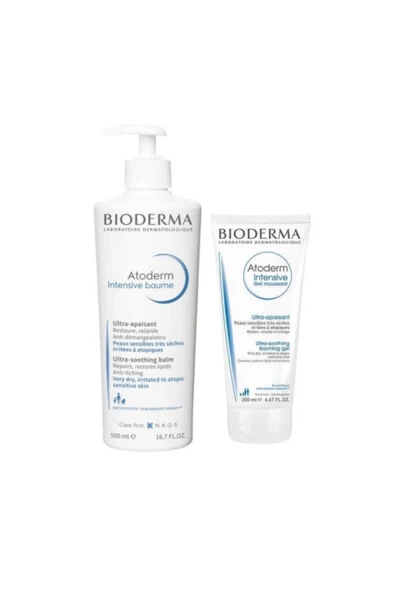 BİODERMA Atoderm Intensive Yatıştırıcı Balm 500 Ml | Temizleme Jeli 200 ml