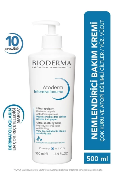 BİODERMA Atoderm Intensive Balm Çok Kuru Atopi Eğilimli Cilt Nemlendirici Krem 500 ml - 1