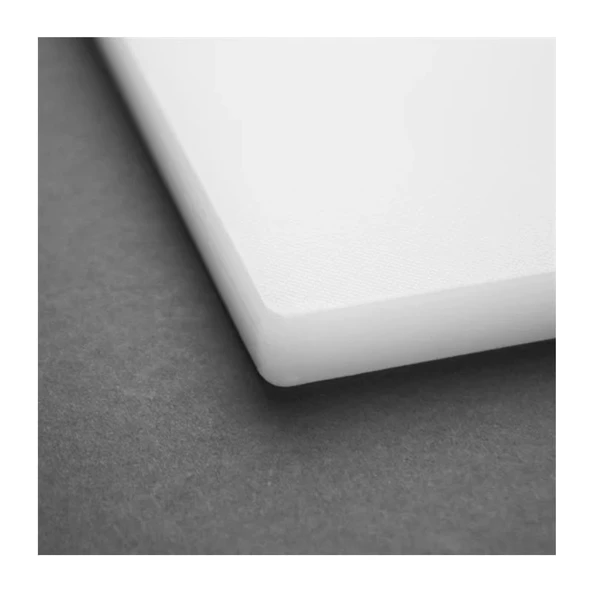 Türkay 60x40x2 cm Polietilen Kesme Tahtası Kesim Levhası Naturel/Beyaz 4757 - 2