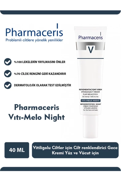 PHARMACERİS Viti-melo Repigmentation Night Cream 40 Ml