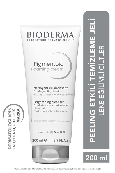 BİODERMA Pigmentbio Foaming Cream Leke Karşıtı Aydınlatıcı Peeling Etkili Yıkama Jeli Yüz ve Vücut 200 ml