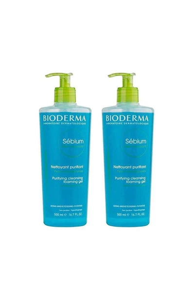BİODERMA Sebium Foaming Gel - Karma&yağlı Ciltler Için Temizleyici Jel 500 Mlx2 8699956510460 - 1