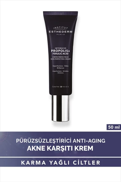 INSTİTUT ESTHEDERM Intensive Propolis+ Skin Perfector Cream Akne ve Siyah Nokta Karşıtı Antioksidan Krem 50ML