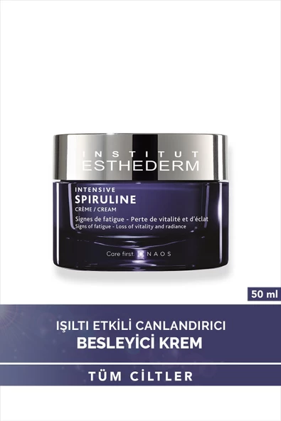 INSTİTUT ESTHEDERM Intensive Spiruline Cream  Canlandırıcı ve Aydınlatıcı Etkili Işıltı Veren Besleyici Krem 50ML