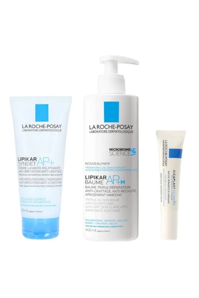 LA ROCHE POSAY Lipikar Ap+ Jel 100 Ml + Lipikar Baume Ap+ M 400 Ml + Cicaplast Baume B5 15 Ml