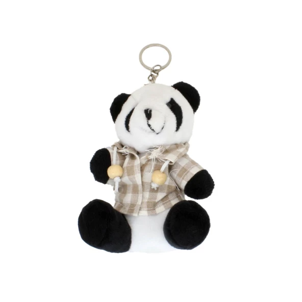 Giysili Panda Ayıcık Erkek 12 cm