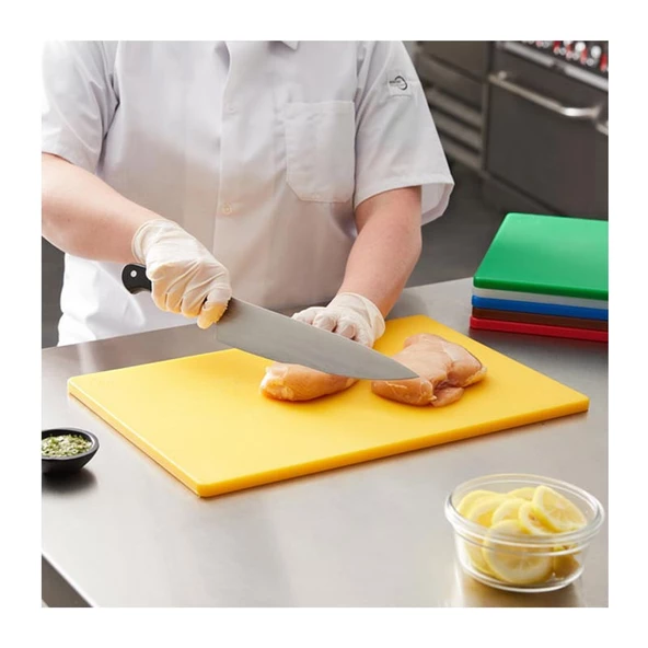 Türkay 60x40x2 cm Polietilen Kesme Tahtası Kesim Levhası Sarı 4757 - 3