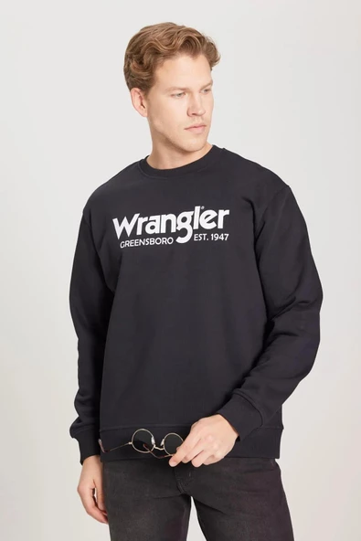 Wrangler Regular Fit Normal Kesim %100 Pamuk Sıfır Yaka Sweatshirt