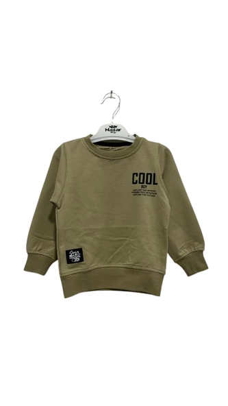 uğurböceğiçocuk Cool Boy Yazılı Maskot Erkek Sweat 1474 - 2