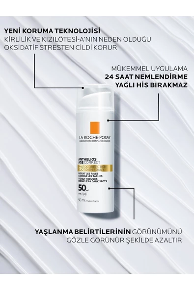 LA ROCHE POSAY Anthelios Age Correct Spf50 Yaşlanma Karşıtı Yüz Güneş Kremi 50 ml - 3