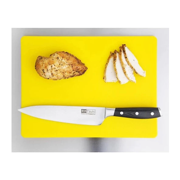 Türkay 60x40x2 cm Polietilen Kesme Tahtası Kesim Levhası Sarı 4757 - 2