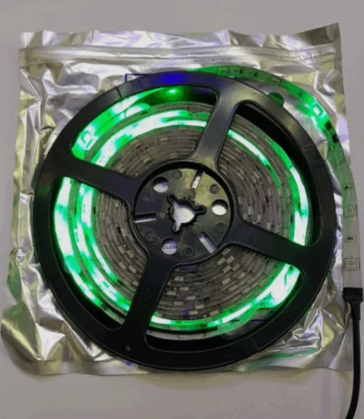 YÜRÜYEN ŞERİT LED AKAR LED 5 METRE SİLİKONLU DIŞ MEKAN YEŞİL RENK - 2