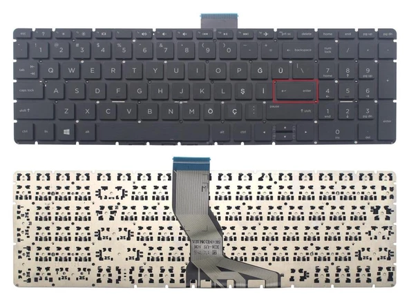 Hp Envy X360 15-bp100tx, 15-bp101na uyumlu Klavye, Tuş Takımı (Siyah TR)