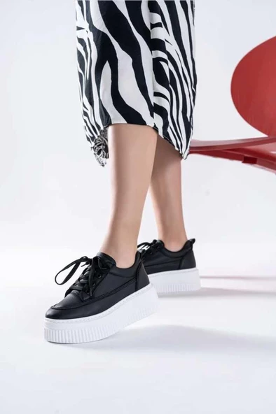 Papuçcity Dvmd 02990 Yüksek Taban Kadın Günlük Spor Ayakkabı - Resim 5