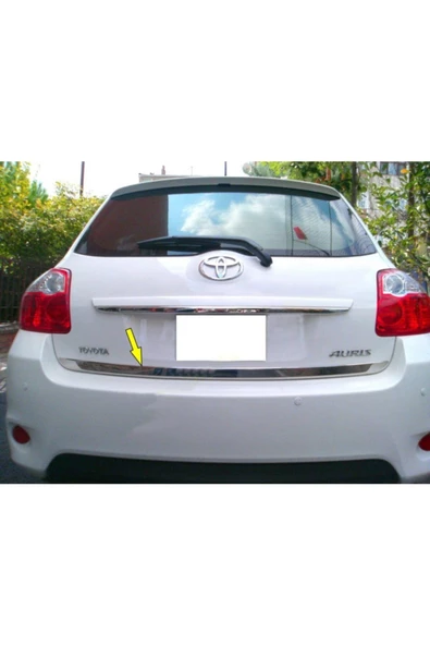 KromGaraj Toyota Auris Krom Bagaj Alt Çıtası 2007-2012 Çelik Bayrak - Resim 3