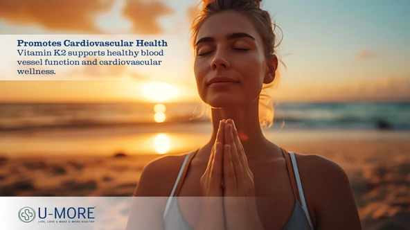 U MORE - Vitamin D3 (1000IU) Vitamin K2 - Şeker, Glüten, Gdo Içermez - 60 Yumuşak Kapsül - 6