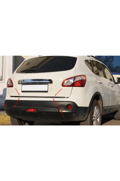 KromGaraj Nissan Qashqai Krom Bagaj Alt Çıta 2010-2013 Çelik Şerit - 3
