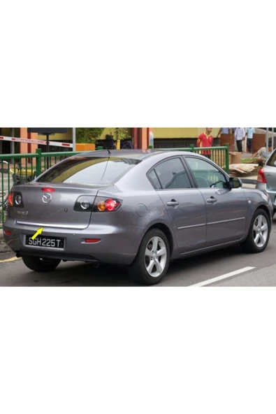 KromGaraj Mazda 3 Sedan Krom Bagaj Alt Çıtası 2003-2009 Çelik Bayrak - 3