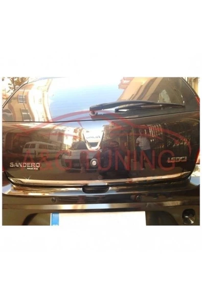 KromGaraj Dacia Sandero Formlu Krom Bagaj Alt Çıta 2007-2012 Paslanmaz Çeli ürün görseli 1
