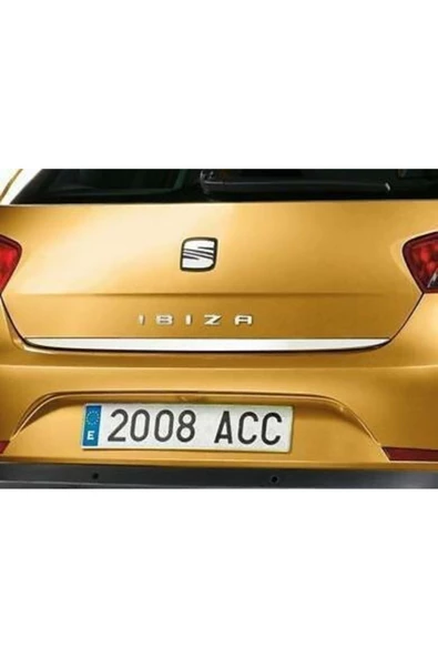 KromGaraj Seat Ibiza Formlu Krom Bagaj Alt Çıtası Paslanmaz 2010 - 2017 - Resim 2