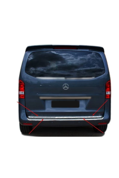 KromGaraj Mercedes Vito W447 Krom Bagaj Alt Çıtası 2014+ Üzeri P. Çelik Şe - Resim 3