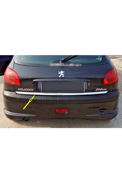 KromGaraj Peugeot 206 Hb Formlu Krom Bagaj Alt Çıtası 2005 Üzeri Paslanmaz ürün görseli 1