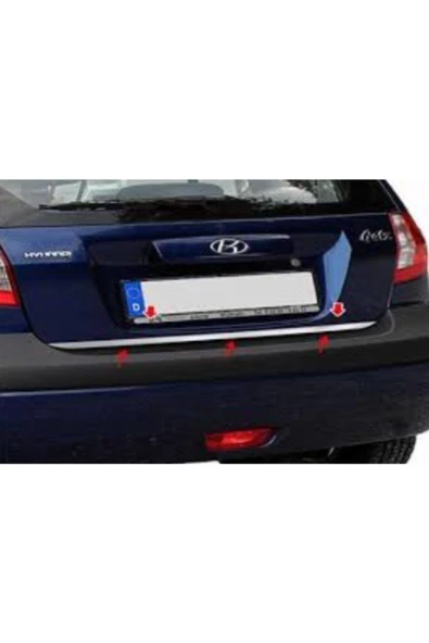 KromGaraj Hyundai Getz Formlu Krom Bagaj Alt Çıtası 2002 Paslanmaz Çelik - 2