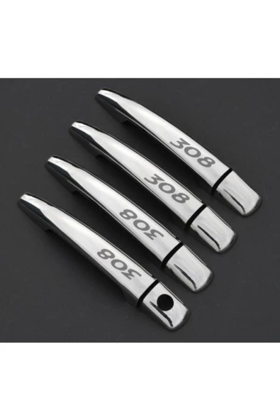 KromGaraj Peugeot 308 Krom Kapı Kolu Tk 2007-2013 4kapı Paslanmaz Çelik Yaz ürün görseli 1