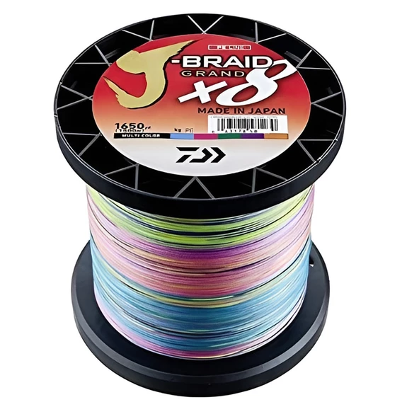 Daiwa J-Braid Grand 8B Multicolor 1500m İp Misina Kalınlık (mm) : 0,42mm