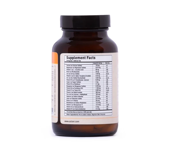 U MORE - Multivitamin 60 Tablet - Kalsiyum, Magnezyum, Demir, Çinko - Vegan, Şekersiz, Glutensiz - 2