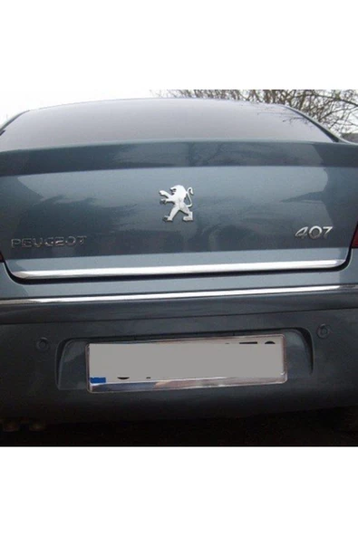 KromGaraj Peugeot 407 Formlu Krom Bagaj Alt Çıta 2005 Üzeri Paslanmaz Çelik ürün görseli 1
