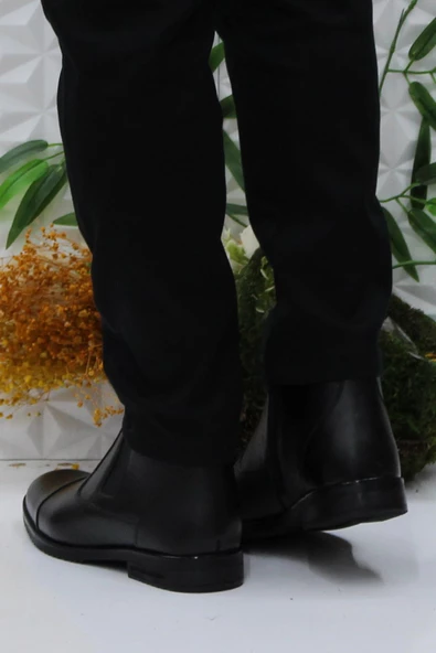 Pierre Cardin 11925251 Siyah Orijinal Ürün Fermuarlı Hakiki Deri Erkek Bot - Resim 4