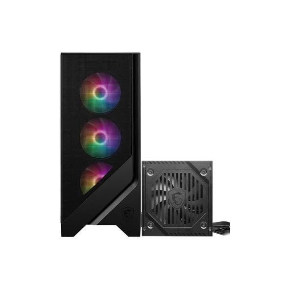 MSI MAG FORGE 120A B65 6x120mm Rainbow Fanlı 650W Bronze PSU Temperli Camlı ATX Bilgisayar Kasası - 2