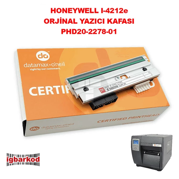 PHD20-2278-01 Honeywell I-4212 Mark Iı 203 Dpi Yazıcı Kafası KPW-104-8PBB4-DMX Datamax I-4212