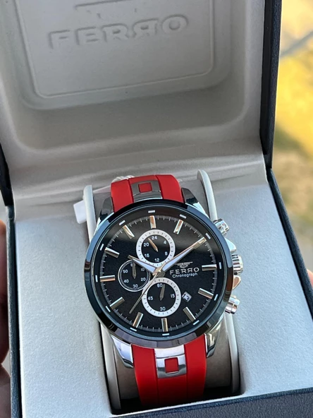 Ferro Silikon Kordon İç Fonksiyonları Aktif 30 Mt Suya Dayanıklı Erkek Kol Saati EFM.31380-KJ2 ürün görseli