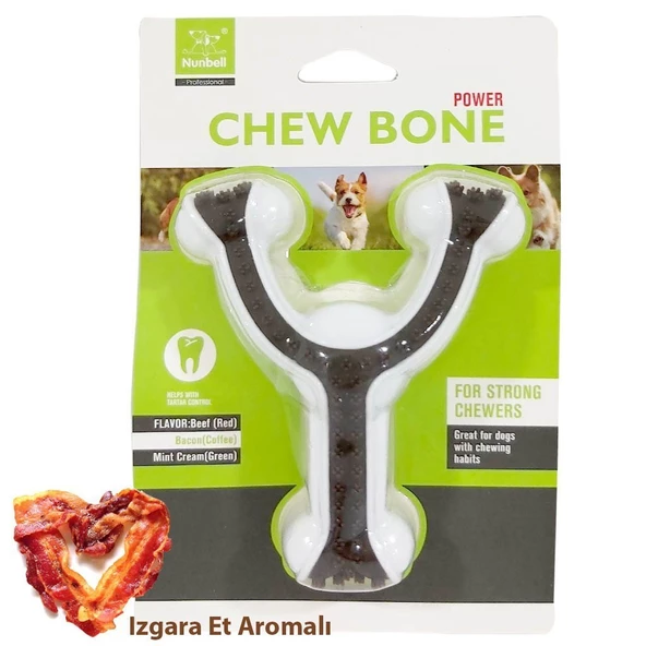 NUNBELL KÖPEK OYUNCAGI ÇATAL KEMİK L - 3