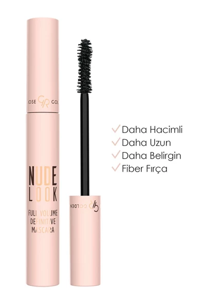 GOLDEN ROSE Nude Look Full Volume Definitive Mascara - Black - Hacim Veren Maskara - 8691190967482