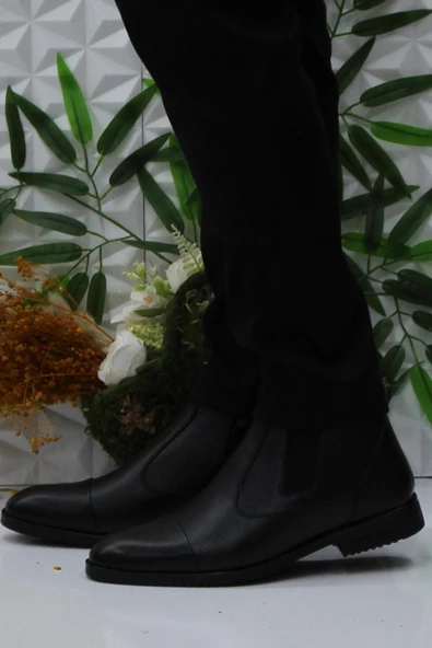 Pierre Cardin 11925251 Siyah Orijinal Ürün Fermuarlı Hakiki Deri Erkek Bot - Resim 3