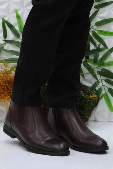 Pierre Cardin 11925251 Kahve Orijinal Ürün Fermuarlı Hakiki Deri Erkek Bot - Resim 2