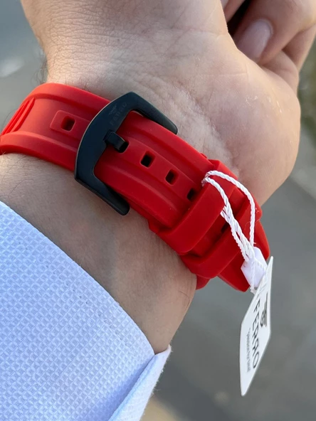 Ferro Silikon Kordon Takvimli Kadran 30 Mt Suya Dayanıklı Erkek Kol Saat EFM.31363-KZ - Resim 5