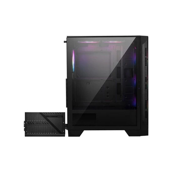 MSI MAG FORGE 120A B65 6x120mm Rainbow Fanlı 650W Bronze PSU Temperli Camlı ATX Bilgisayar Kasası - 3