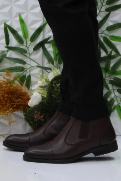 Pierre Cardin 11925251 Kahve Orijinal Ürün Fermuarlı Hakiki Deri Erkek Bot - Resim 3