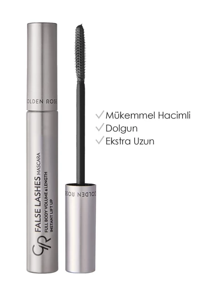GOLDEN ROSE False Lashes Mascara - Black - Hacim Veren Maskara - 8691190122416 - 3