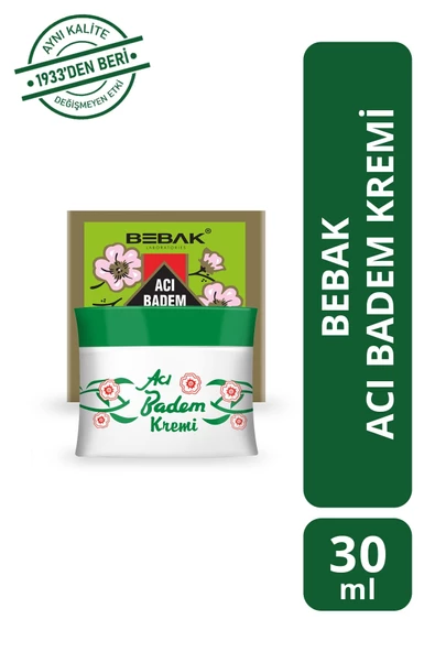 Bebak Acı Badem Kremi 30 ml - Vazo