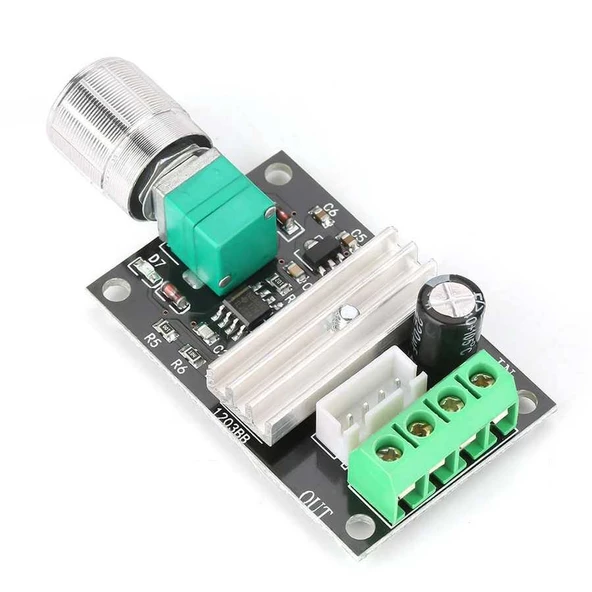 DC 6-24V 3A 80W Çift Yönlü PWM Motor Hız Kontrol Devresi - 3