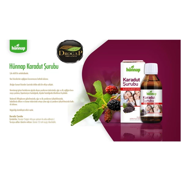 Hünnap Karadut Şurubu 50 ML - 2