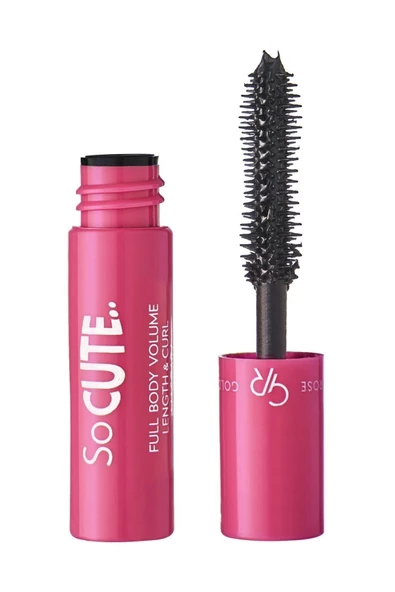 GOLDEN ROSE So Cute Full Body Volume Length & Curl Mascara - Black - Mini Maskara - 8691190965853 - 4